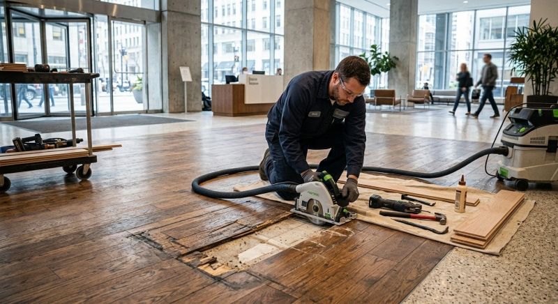 Our team working on Flooring Service projects in Cranston, RI