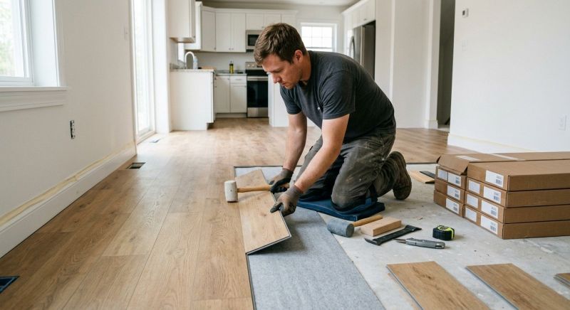 Vinyl Plank Floor Installation in Cranston, RI